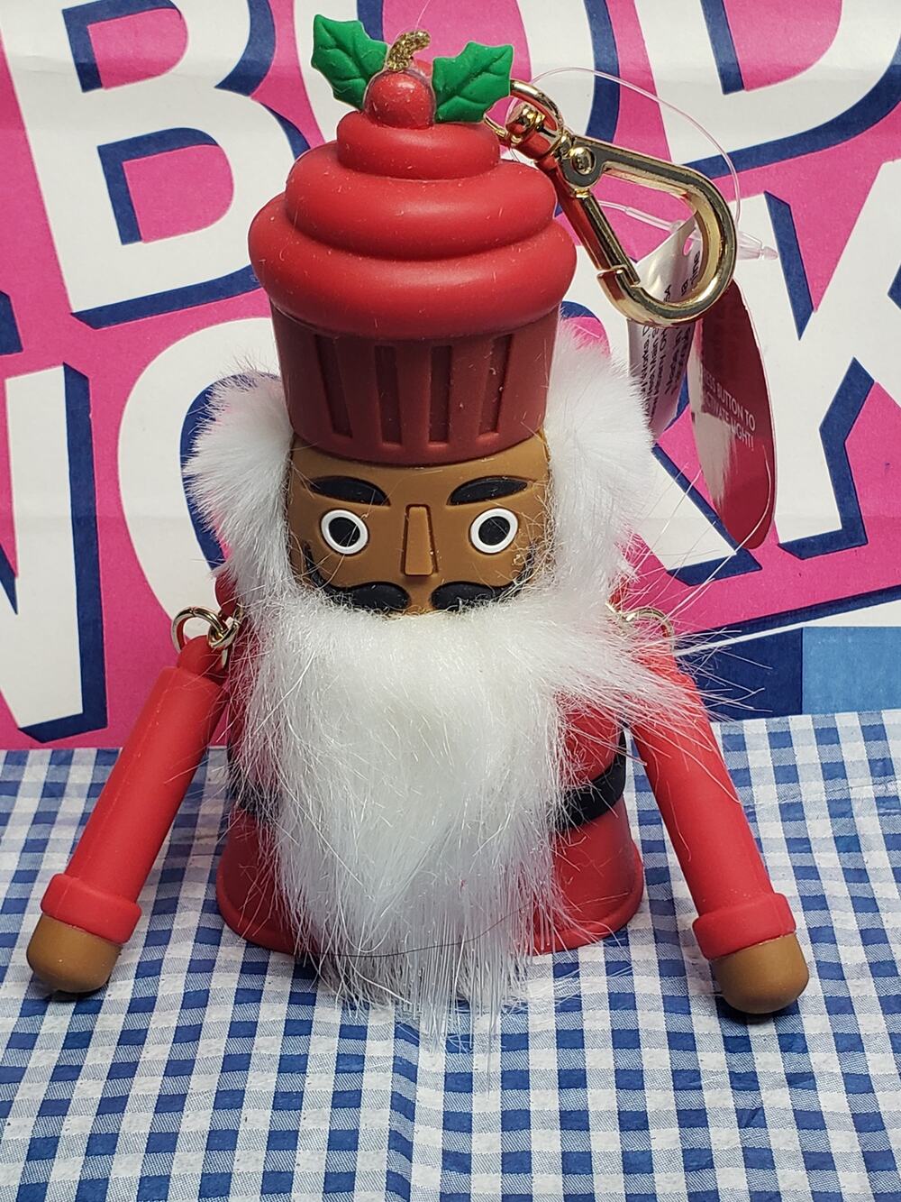 BBW Light Up Nutcracker PocketBac Holder | Backpack Purse Bag Luggage Keychain